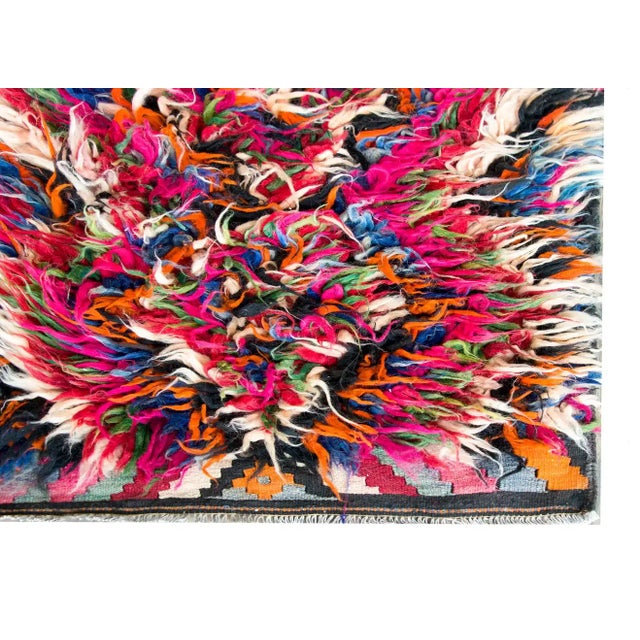 Mid 20th Century Vintage Persian Tulu Rug For Sale - Image 11 of 13