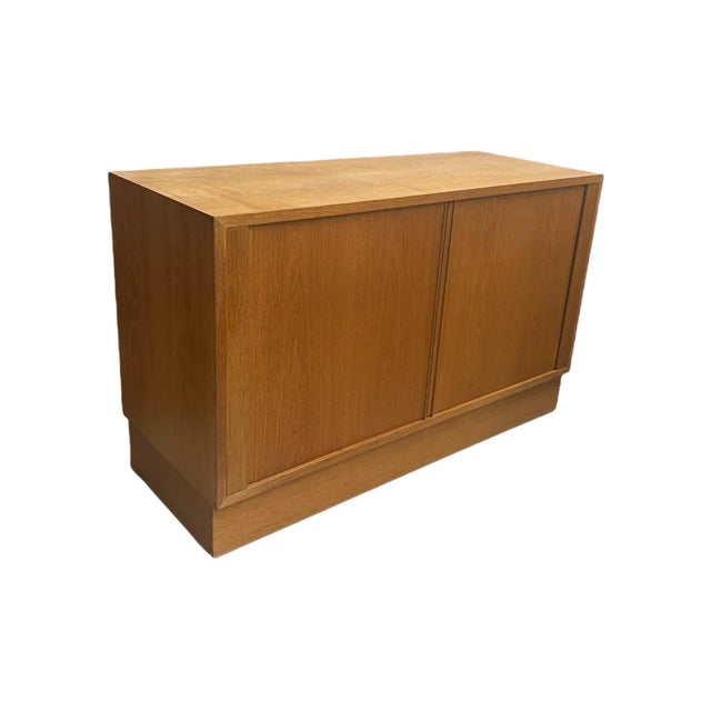 Magnificent Danish design credenza record cabinet. This furniture can be used as a credenza or record cabinet and is made...