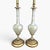Hollywood Regency 1960s Hollywood Regency Opalescent Art Glass & Gilded Brass Table Lamps - a Pair For Sale - Image 3 of 7