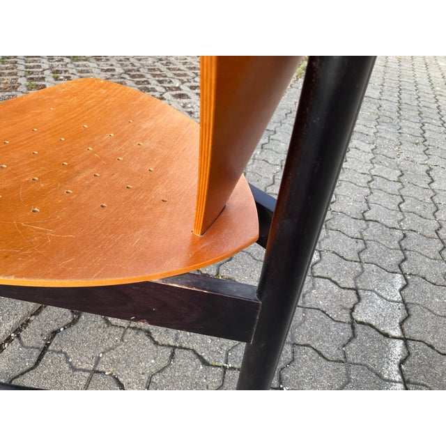 Italian Triangle Dining Chairs, 1980s, Set of 4 For Sale - Image 16 of 18