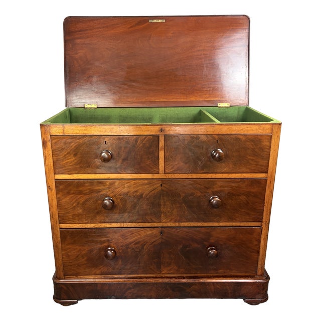 Vintage Mahogany Campaign Drawer Cabinet by Walter Carter for Harrods LTD., 1920s For Sale