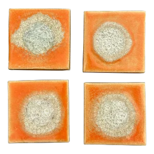 Ceramic Art Pottery Coaster Set of 4