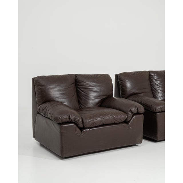 Brown Pair of Bonheur Armchairs by Ammannati & Vitelli, Antique, Italy, Circa 1970 For Sale - Image 8 of 14