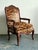 Vintage Hand Carved Scalamandre Fauteuil Chair For Sale - Image 11 of 12