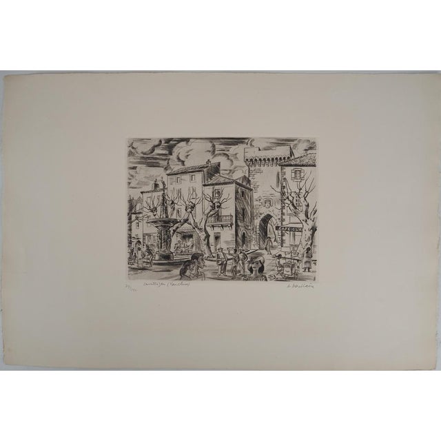 Modern Jacques Boullaire, Courthezon (Vaucluse), 1971, Original Copper Engraving For Sale - Image 3 of 6