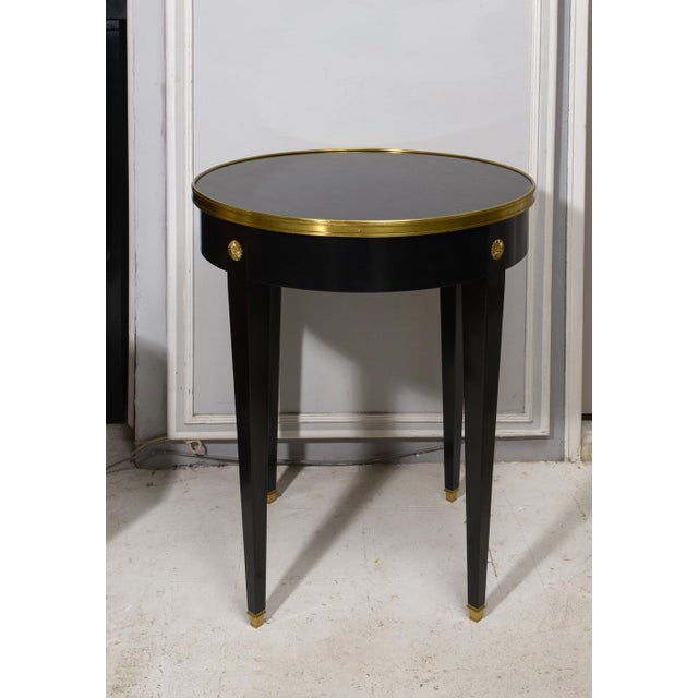 1950s Pair of Vintage French Ebonized Bouillote Tables For Sale - Image 5 of 8