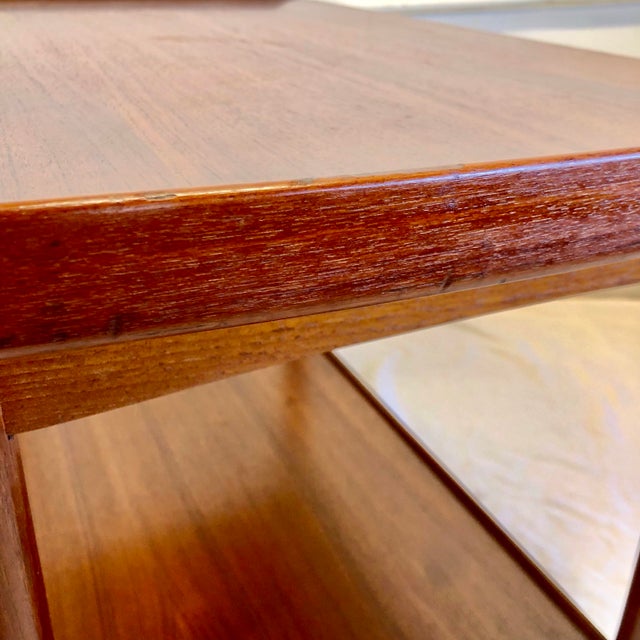 Mid-Century Modern Mid 20th Century In Style of Aage Madsen Design Rolling Bar Cart for Drylund For Sale - Image 3 of 9