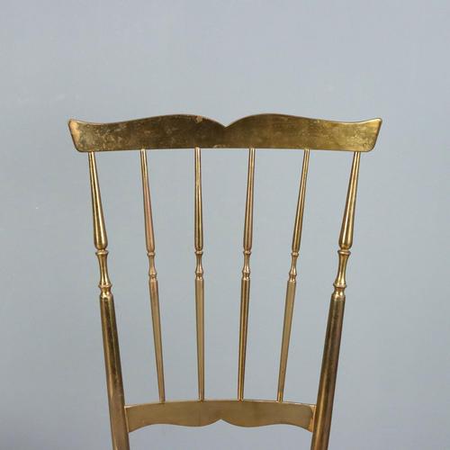 Mid 20th Century Brass Side Chairs, 1950s, Set of 2 For Sale - Image 5 of 10