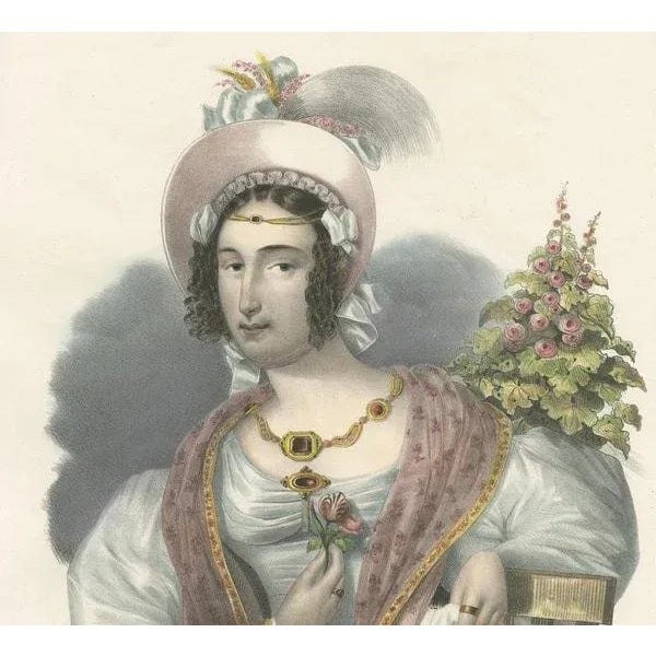 Lemercier, Costume Print of Europe, 1840, Paper For Sale - Image 3 of 5