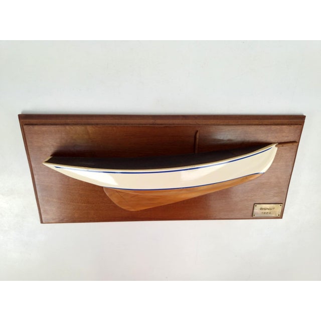 Handcrafted Half-Model of the Le Dourduff-en-Mer Decorative Boat Half Hull Plaque, 1990s For Sale - Image 3 of 10