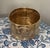 Solid Brass Embossed Oval Bowl or Planter With Handles For Sale - Image 4 of 7