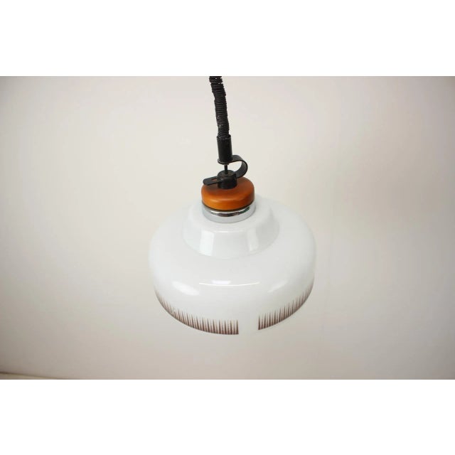 Mid-Century Adjustable Glass Pendant, 1970s For Sale - Image 6 of 10