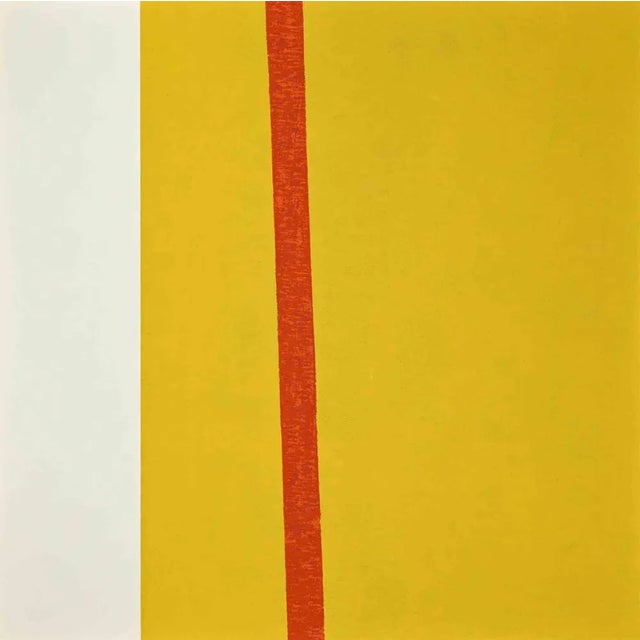 Modern Eleni Zerva, Green Cosmos, Yellow, Lithograph, 1971 For Sale - Image 3 of 3