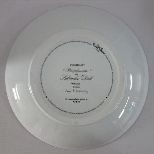 Black Porcelain Grapefruit Plate from Salvador Dali For Sale - Image 8 of 10