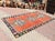Mid-Century Modern Red Hand Knotted Vintage Turkish Area Rug - 69" X 128" For Sale - Image 3 of 13