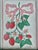 Repro print of UK artist’s original watercolor of a bunch of strawberries with ribbons, signed on recto in the print, on...