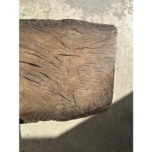 Small Stool in Organic Teak For Sale - Image 11 of 18