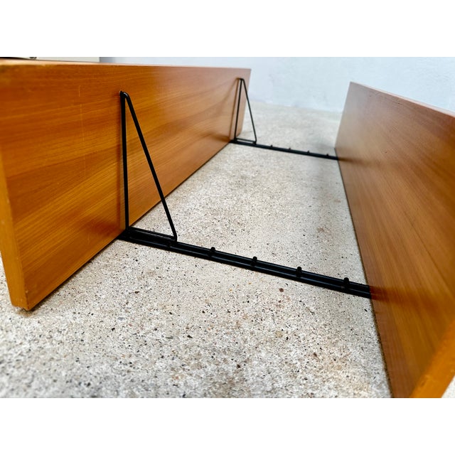 Mid-Century Modern Elm Wall Shelf, Germany, 1960s For Sale - Image 12 of 13