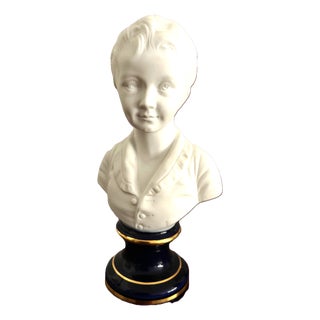 Small Biscuit Bust of Alexandre Brongniart after Jean-Antoine Houdon, Limoges, 1950s For Sale