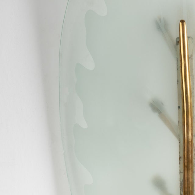 1950s Wall Light in Glass and Brass by Pietro Chiesa for Fontana Arte, 1950s For Sale - Image 5 of 8