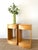 Wood Vintage Mid-Century Modern Heywood Wakefield Pair of Airflow Nightstands in Wheat For Sale - Image 7 of 17
