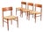 Danish Dining Chairs in Teak and Paper Cord, Denmark, 1960, Set of 4 For Sale