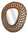 Vintage Woven Wicker Mirror, Italy, 1960s For Sale