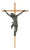 Antique Realistic Wooden Crucifix, France, 1850 For Sale