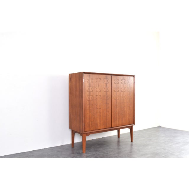 Brown Mid-Century Modern Teak Highboard by Rastad & Relling for Eidsfjord Møbelfabrikk, 1950s For Sale - Image 8 of 13