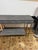 Art Deco Currey & Company Faux Shagreen + Brass Console Table For Sale - Image 3 of 12
