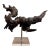 Vintage Natural Burl Wood Abstract Dragon Sculpture on Lucite Base, Coastal Modern For Sale