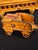 Antique Kilgore Cast Iron Train Set Orange Locomotive Coal Tender Passenger Car For Sale - Image 9 of 18