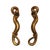 French Handcrafted Brass Snake Door Pull Handles, 1960s, Set of 2 For Sale - Image 9 of 9