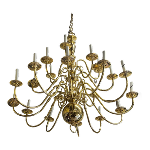 Vintage Large Brass Chandelier 21 Arm