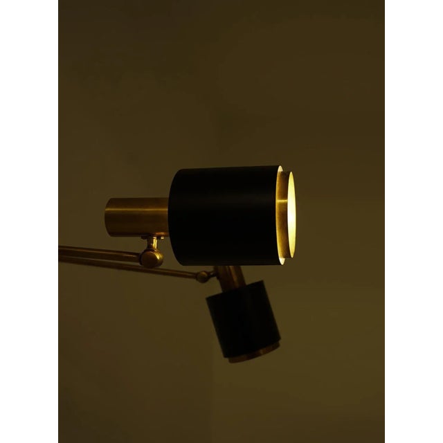 Mid-Century Scandinavian Brass Wall Lamps attributed to Falkenbergs Belysning, 1960s, Set of 2 For Sale - Image 10 of 11