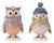 Winter Owl and Bird Figurines (Set of 6) For Sale
