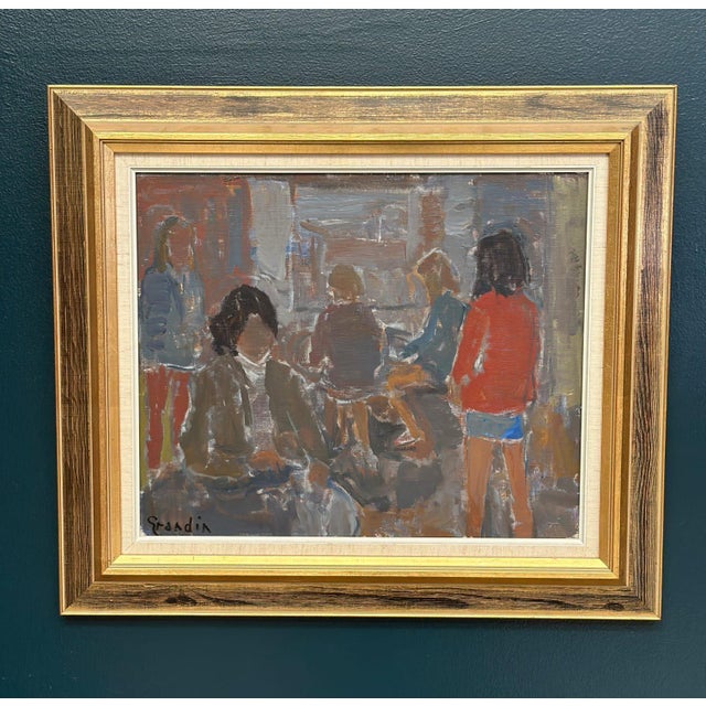 Svän Grandin, Gathering, 1960s, Oil on Canvas, Framed For Sale - Image 9 of 18