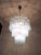 Three-Tier Murano Glass Tube Chandelier in Blue Glasses For Sale - Image 10 of 10