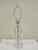 Hollywood Regency Mid 20th Century Vintage Waterford Attributed Crystal & Lucite Clear Etched Shaped Glass Table Lamp For Sale - Image 3 of 9