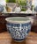 Ceramic Mid to Late Twentieth Century Large Vintage Chinese Blue & White Porcelain Floral Fishbowl Planter Jardinière For Sale - Image 7 of 10