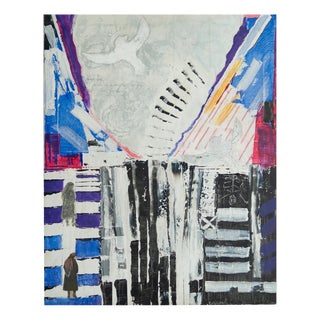 C Bravo, Expressionist Composition, 1990s, Oil on Canvas For Sale