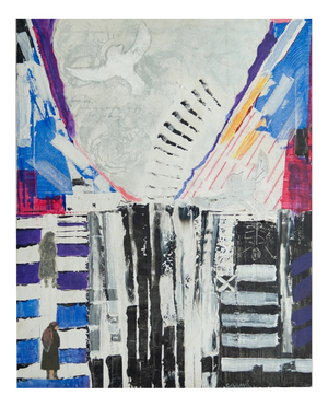 C Bravo, Expressionist Composition, 1990s, Oil on Canvas