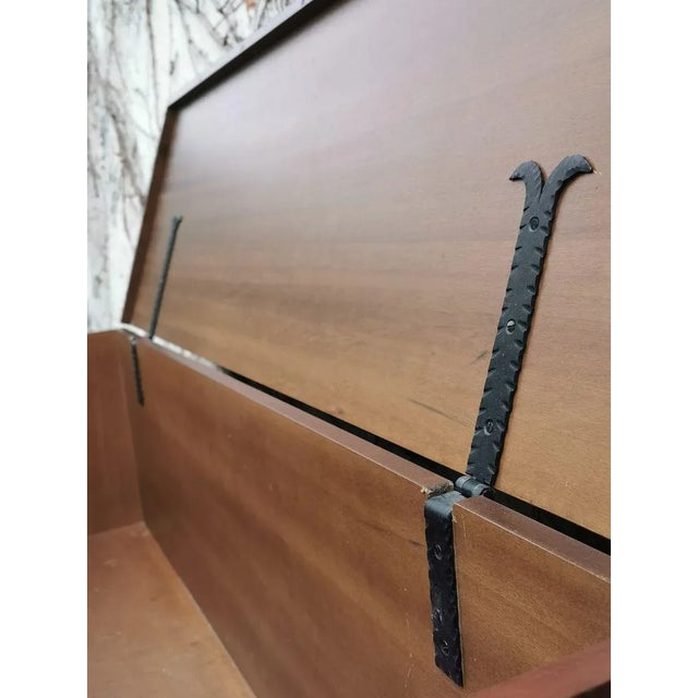 Carved Walnut Chest, 1970s For Sale - Image 3 of 12