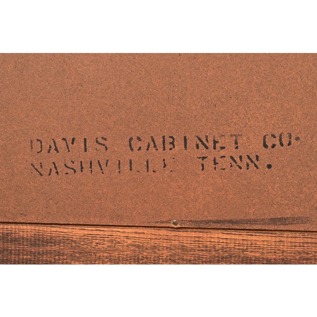 Davis Cabinet Co. Georgian Carved Solid Cherry Wood Chest of Drawers, Circa 1960s For Sale - Image 14 of 15