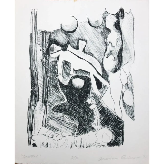 Surrealism 1971 Adrienne Anderson Modern Lithograph For Sale - Image 3 of 3