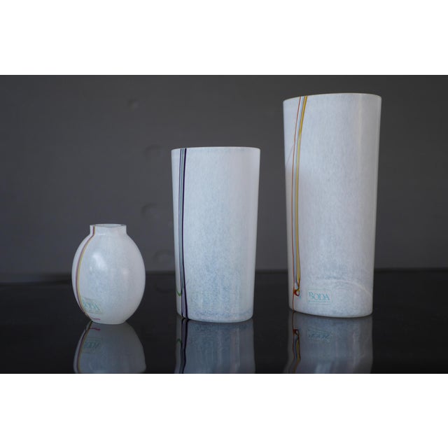 Glass Vases by Vallien for Kosta Boda, Set of 3 For Sale - Image 11 of 13