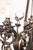 Early 20th Century Cast Bronze Highly Ornate Chandelier With Original Etched Glass Down Shades For Sale - Image 10 of 16
