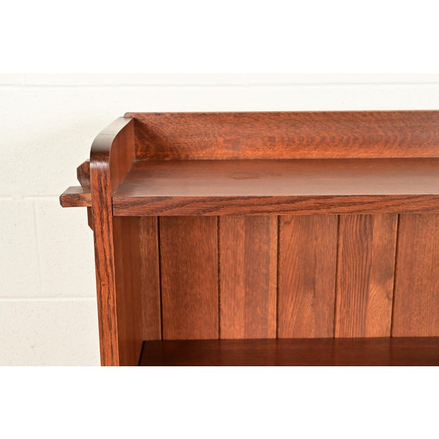 Early 21st Century Stickley Mission Oak Arts & Crafts Bookcase For Sale - Image 5 of 14