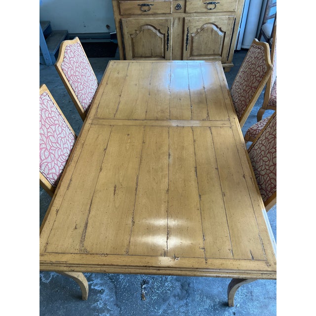 Guy Chaddock Melrose Collection French Country Plank-Top Dining Table With 10 Chairs For Sale - Image 9 of 9