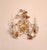 Vintage Handmade Hand-Forged Toleware Ceiling Lamp and Wall Lamps with Porcelain Flowers and Roses, 1950s, Set of 4 For Sale - Image 14 of 18